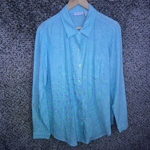 Sky Blue Casual Button-Up Shirt
